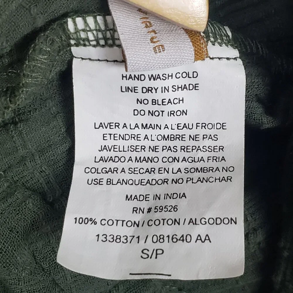 BECCA Playa Textured Collared Wrap Shirtdress Cover-Up Size Small Cactus Green - Picture 10 of 16